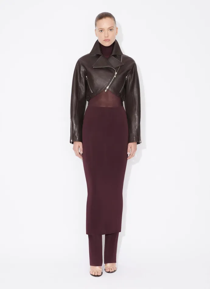 Burgundy FLUID SKIRT PANTS Women Alaa Pants and Shorts