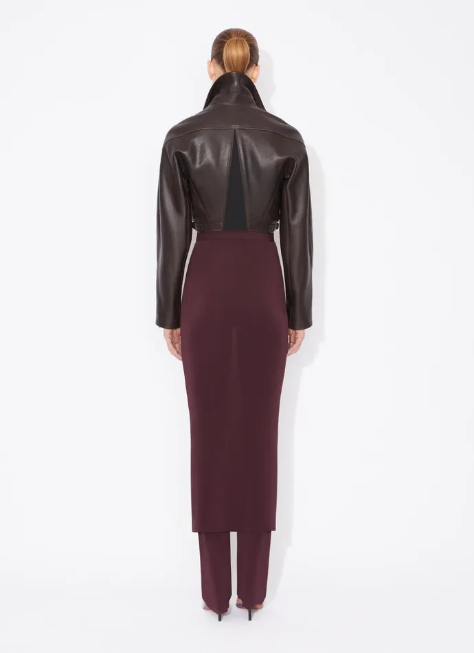 Burgundy FLUID SKIRT PANTS Women Alaa Pants and Shorts