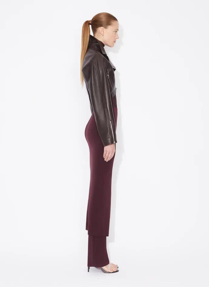 Burgundy FLUID SKIRT PANTS Women Alaa Pants and Shorts