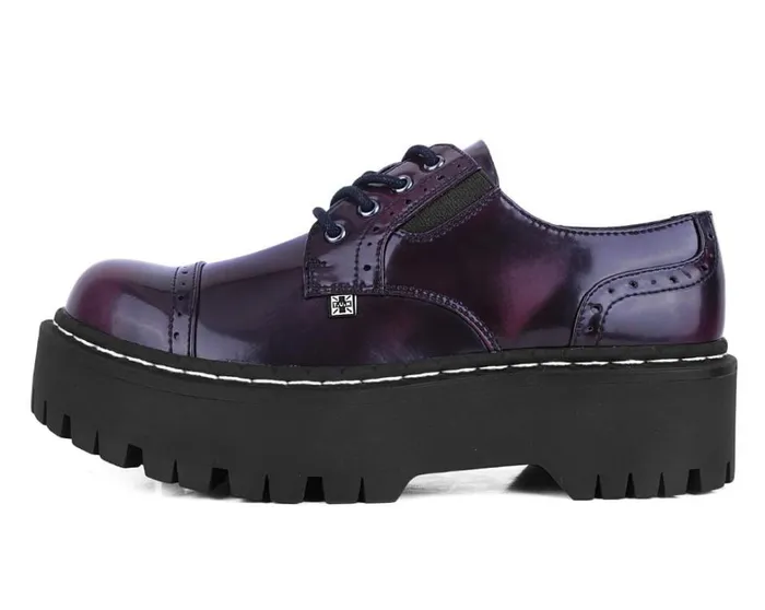 Burgundy RubOff Double Decker Brogue Men TUK Shoes Vegan Burgundy RubOff Double Decker Brogue Men TUK Shoes Vegan