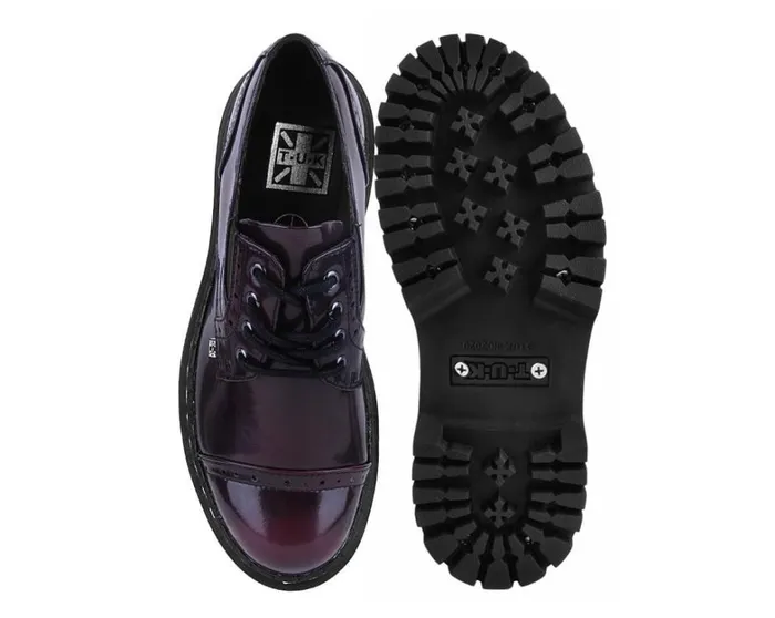 Burgundy RubOff Double Decker Brogue Men TUK Shoes Vegan Burgundy RubOff Double Decker Brogue Men TUK Shoes Vegan
