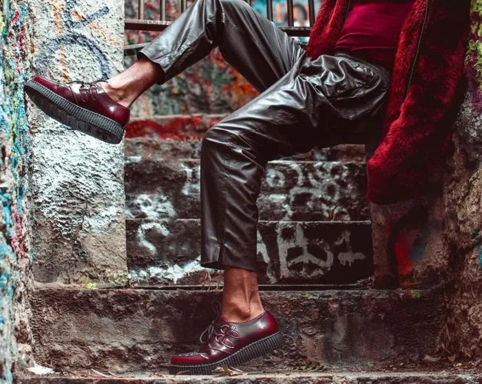 Burgundy RubOff TUKskin Viva Low Creeper Men TUK Shoes Dress Shoes Burgundy RubOff TUKskin Viva Low Creeper Men TUK Shoes Dress Shoes