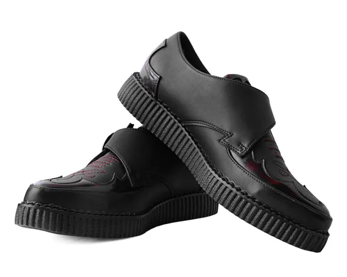 Burgundy RubOff Western Pointed Creeper Men TUK Shoes Vegan Burgundy RubOff Western Pointed Creeper Men TUK Shoes Vegan