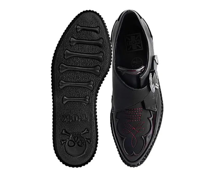 Burgundy RubOff Western Pointed Creeper Men TUK Shoes Vegan Burgundy RubOff Western Pointed Creeper Men TUK Shoes Vegan