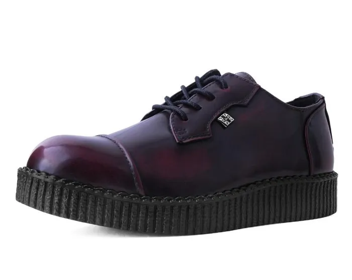 Burgundy TUKskin Toe Cap Viva Low Creeper Men TUK Shoes Dress Shoes