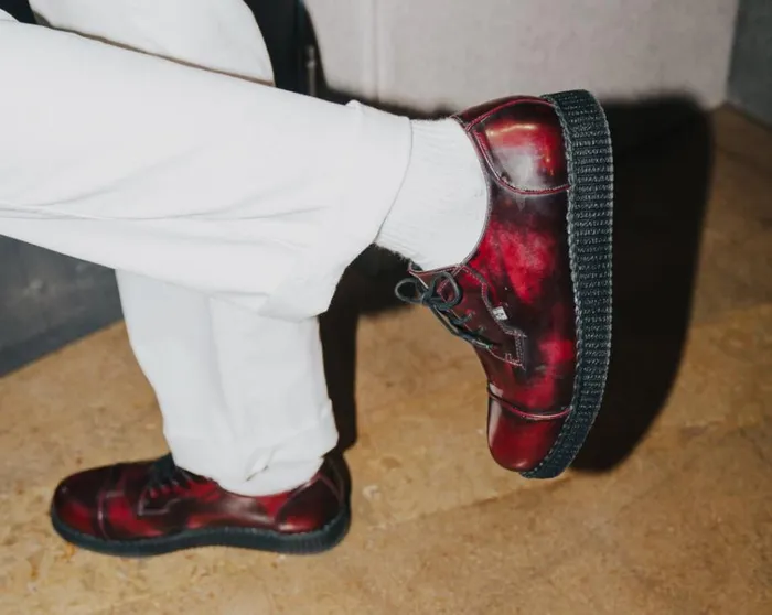 Burgundy TUKskin Toe Cap Viva Low Creeper Men TUK Shoes Dress Shoes Burgundy TUKskin Toe Cap Viva Low Creeper Men TUK Shoes Dress Shoes