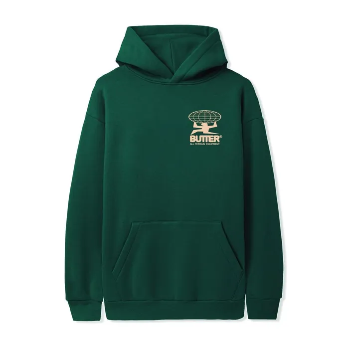 Butter Goods All Terrain Pullover Hood Forest Green Men Fleece