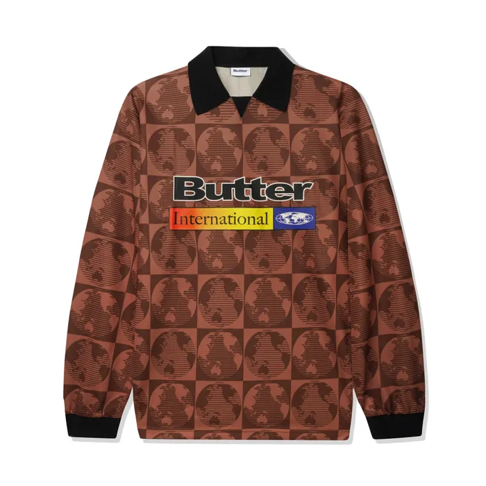 Butter Goods Atlas LS Jersey Brown Men Shirts