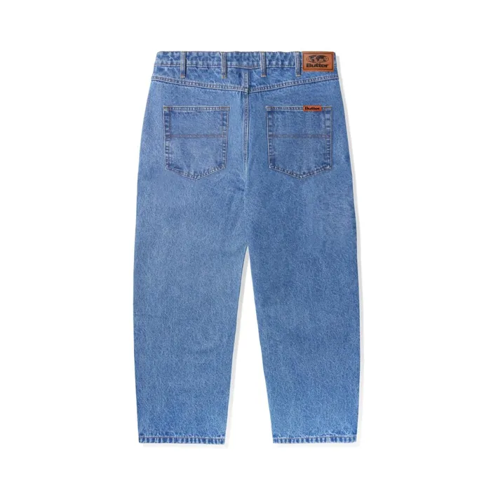 Butter Goods Baggy Denim Jeans Washed Indigo Men Pants Butter Goods Baggy Denim Jeans Washed Indigo Men Pants