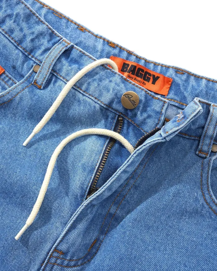 Butter Goods Baggy Denim Jeans Washed Indigo Men Pants Butter Goods Baggy Denim Jeans Washed Indigo Men Pants