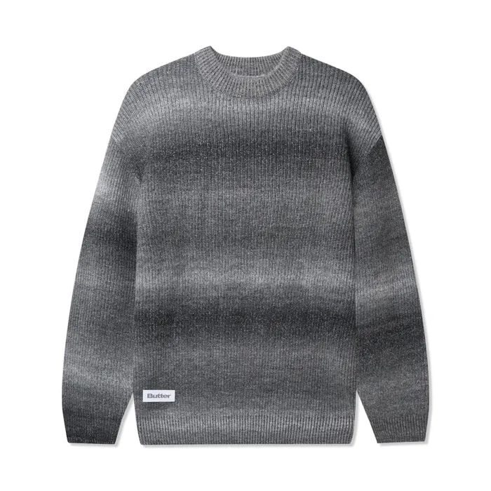 Butter Goods Beams Knit Sweater Charcoal Men Fleece