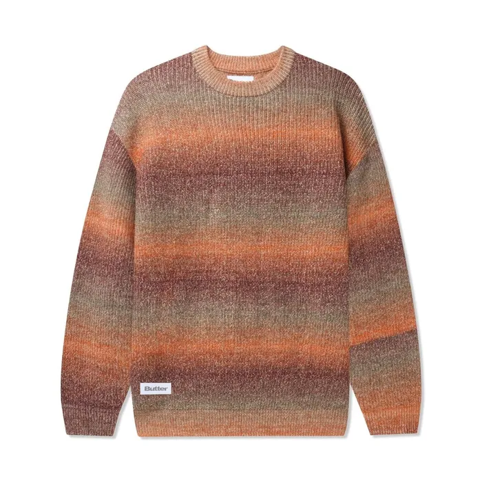 Butter Goods Beams Knit Sweater Ochre Men Fleece