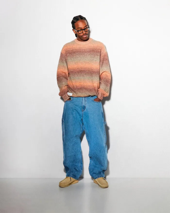 Butter Goods Beams Knit Sweater Ochre Men Fleece