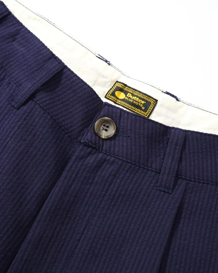 Butter Goods Blue Note Casual Suit Pants Navy Seersucker Men Pants Butter Goods Blue Note Casual Suit Pants Navy Seersucker Men Pants