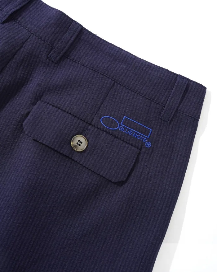 Butter Goods Blue Note Casual Suit Pants Navy Seersucker Men Pants Butter Goods Blue Note Casual Suit Pants Navy Seersucker Men Pants