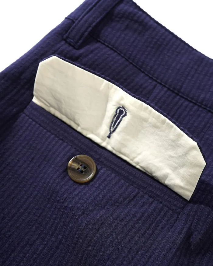 Butter Goods Blue Note Casual Suit Pants Navy Seersucker Men Pants Butter Goods Blue Note Casual Suit Pants Navy Seersucker Men Pants