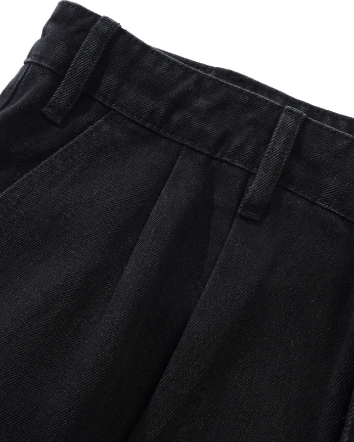 Butter Goods Blue Note Pleated Denim Jeans Washed Black Men Pants Butter Goods Blue Note Pleated Denim Jeans Washed Black Men Pants