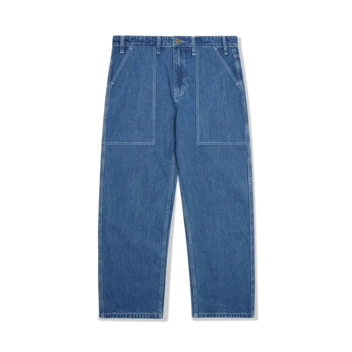 Butter Goods Breakdown Relaxed Denim Jeans Solid Blue Men Pants