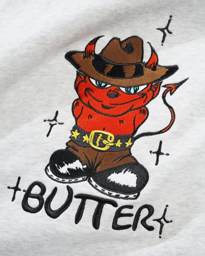 Butter Goods Devil Pullover Hood Ash Men Fleece Butter Goods Devil Pullover Hood Ash Men Fleece