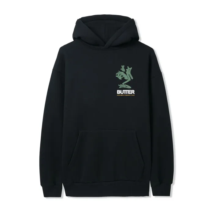 Butter Goods Fleece Men Amphibian Pullover Hood Black