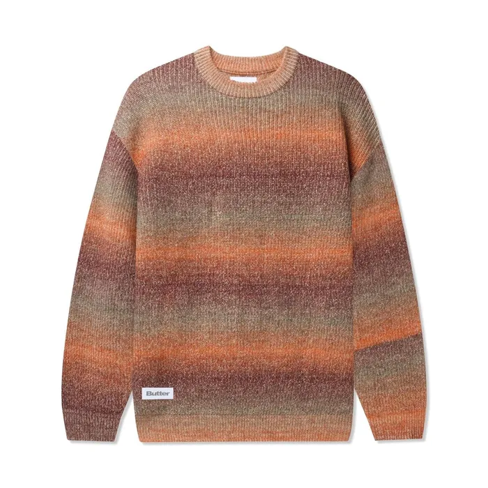 Butter Goods Fleece Men Beams Knit Sweater Ochre