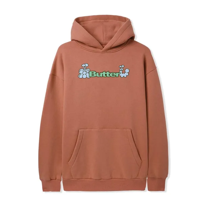 Butter Goods Fleece Men Bugs Logo Pullover Hood Oak