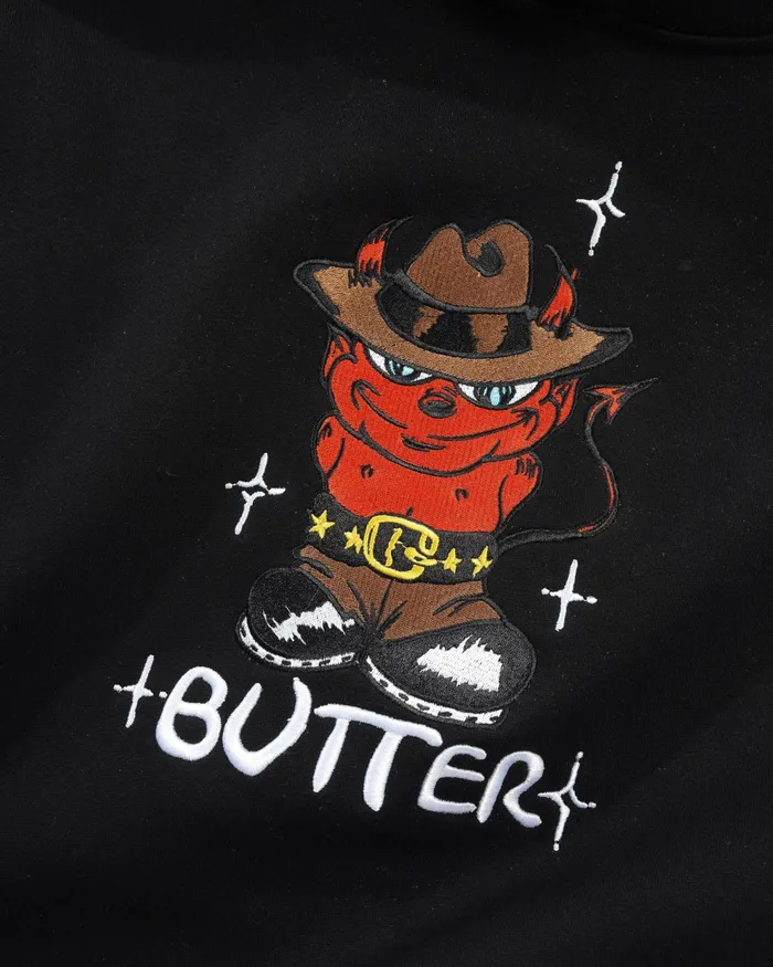 Butter Goods Fleece Men Devil Pullover Hood Black Butter Goods Fleece Men Devil Pullover Hood Black