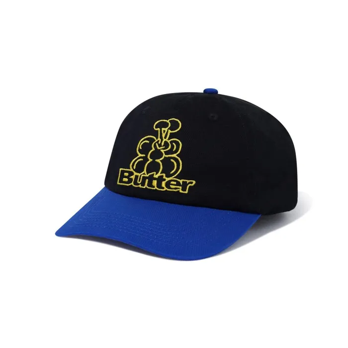 Butter Goods Hats Men Bugs 6 Panel Cap Black Royal