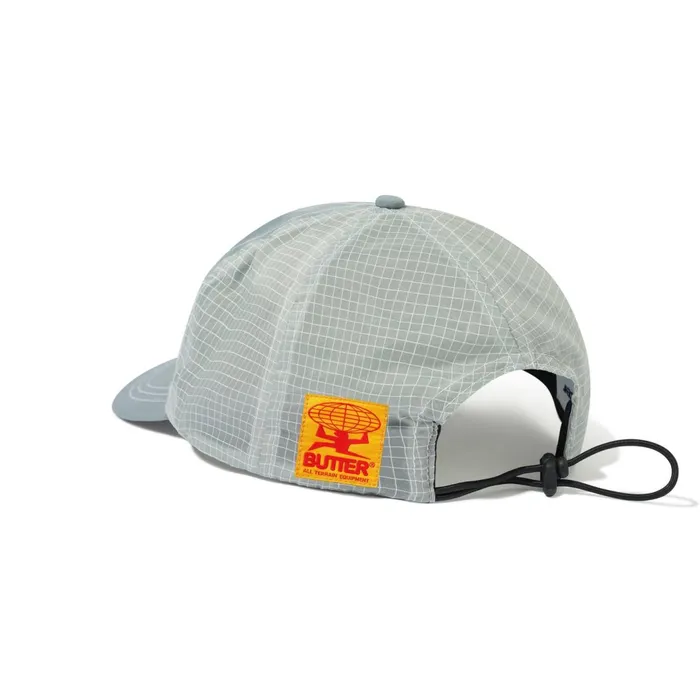 Butter Goods Hats Men Nylon Ripstop 6 Panel Cap Grey Butter Goods Hats Men Nylon Ripstop 6 Panel Cap Grey