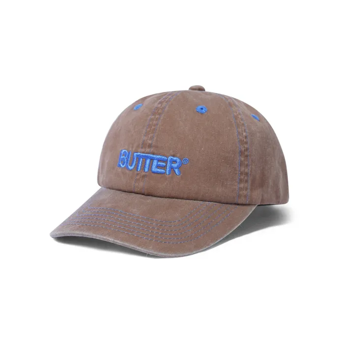 Butter Goods Hats Men Rounded Logo 6 Panel Cap Bark