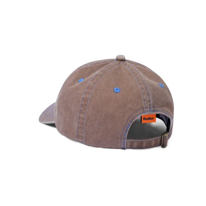 Butter Goods Hats Men Rounded Logo 6 Panel Cap Bark Butter Goods Hats Men Rounded Logo 6 Panel Cap Bark