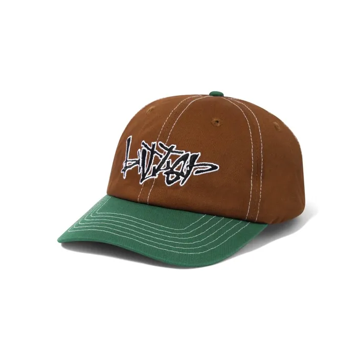 Butter Goods Hats Men Scratch 6 Panel Cap Brown Forest