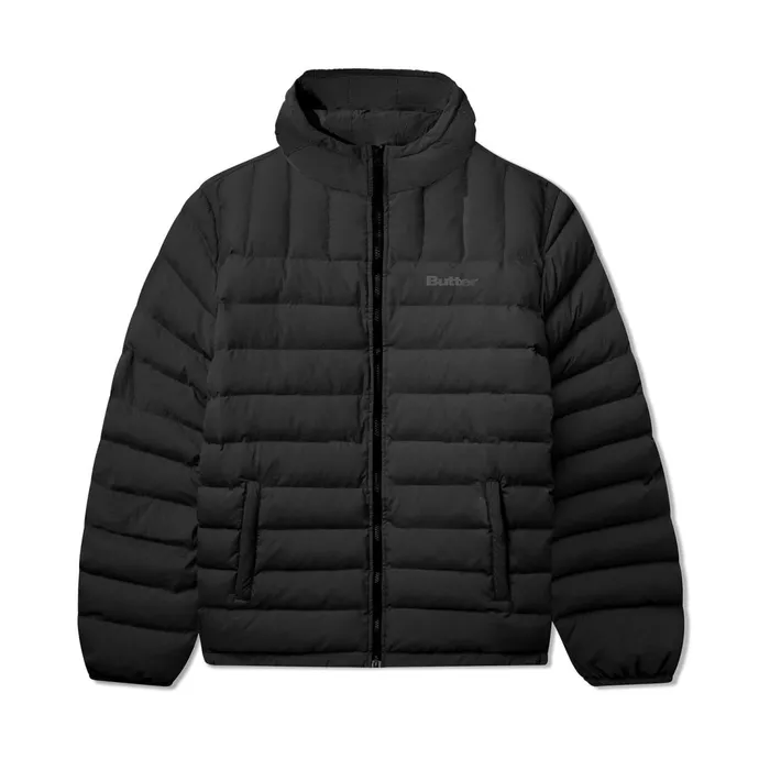 Butter Goods Hooded Puffer Jacket Black Men Jackets