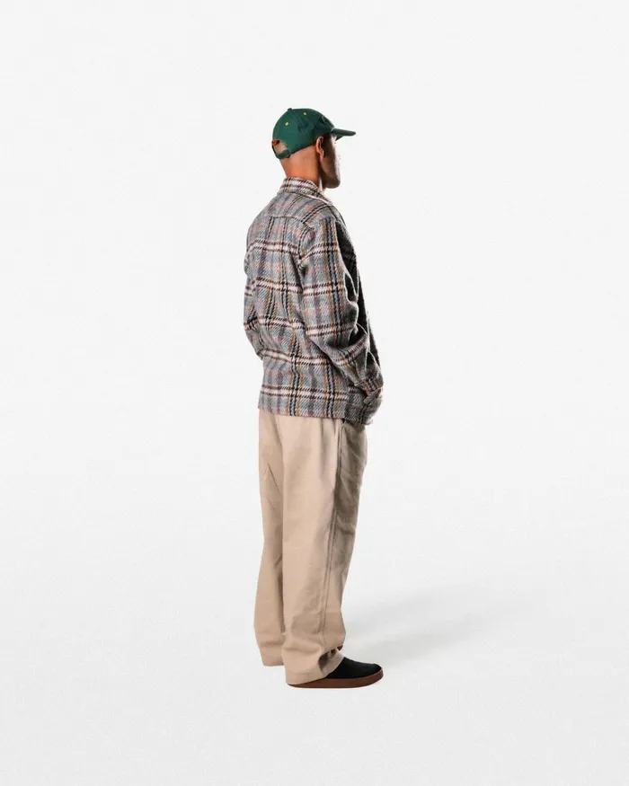 Butter Goods Jackets Men Heavy Plaid Jacket Burgundy Blush Gold
