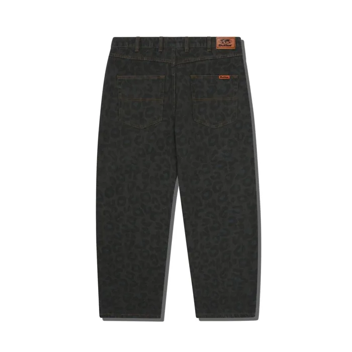 Butter Goods Leopard Denim Jeans Black Men Pants Butter Goods Leopard Denim Jeans Black Men Pants