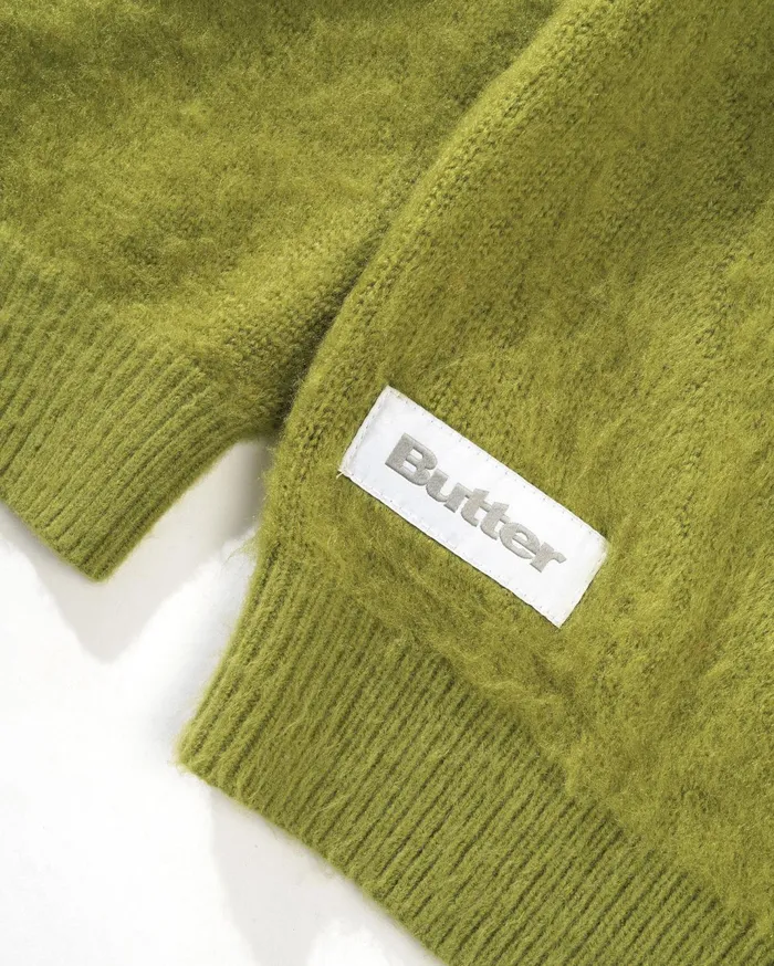 Butter Goods Mohair Button Up Knitted Shirt Moss Men Fleece Butter Goods Mohair Button Up Knitted Shirt Moss Men Fleece