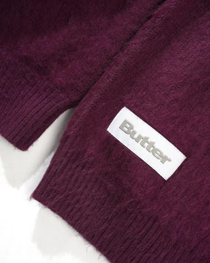 Butter Goods Mohair Button Up Knitted Shirt Port Men Fleece