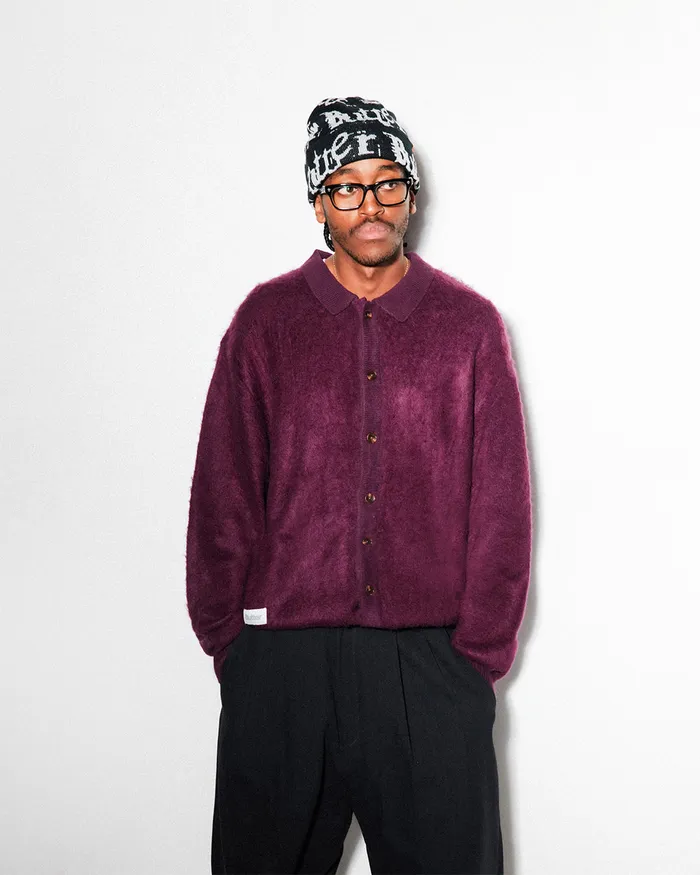 Butter Goods Mohair Button Up Knitted Shirt Port Men Fleece