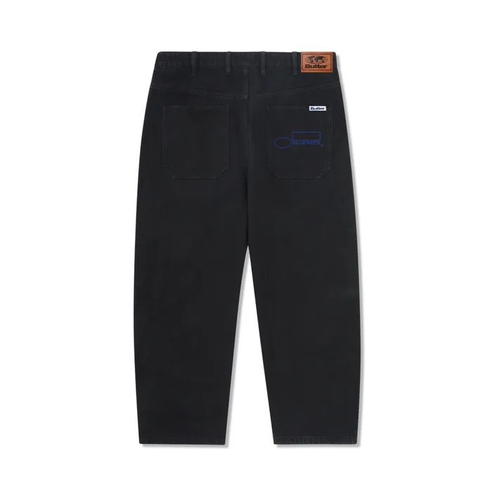 Butter Goods Pants Men Blue Note Pleated Denim Jeans Washed Black Butter Goods Pants Men Blue Note Pleated Denim Jeans Washed Black