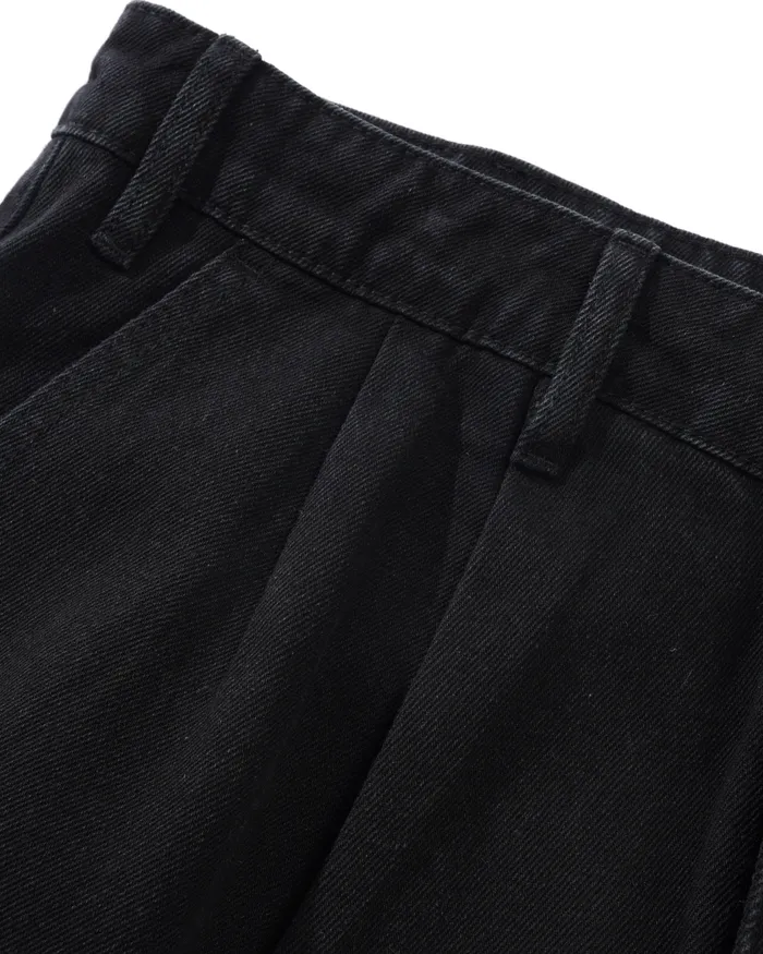 Butter Goods Pants Men Blue Note Pleated Denim Jeans Washed Black Butter Goods Pants Men Blue Note Pleated Denim Jeans Washed Black