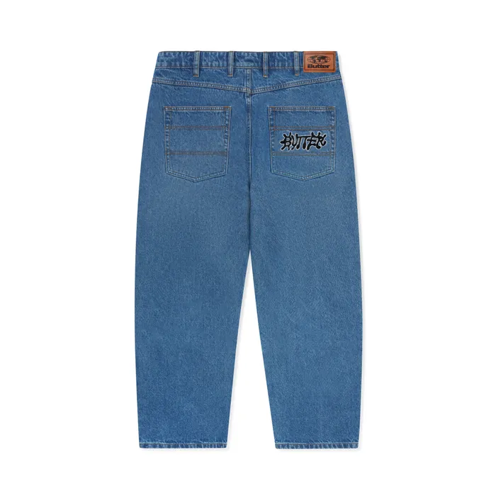 Butter Goods Pants Men Ink Denim Jeans Worn Blue Butter Goods Pants Men Ink Denim Jeans Worn Blue