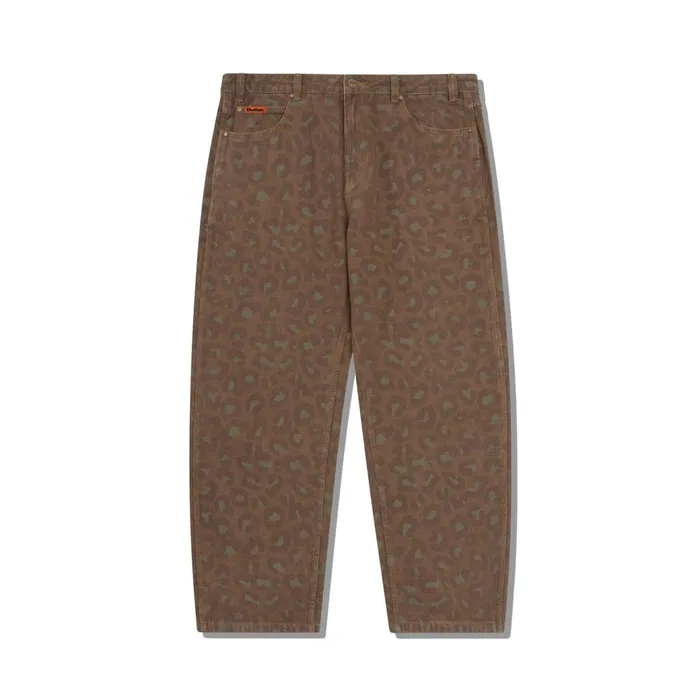 Butter Goods Pants Men Leopard Denim Jeans Rust