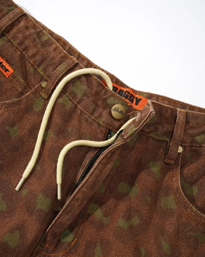 Butter Goods Pants Men Leopard Denim Jeans Rust Butter Goods Pants Men Leopard Denim Jeans Rust