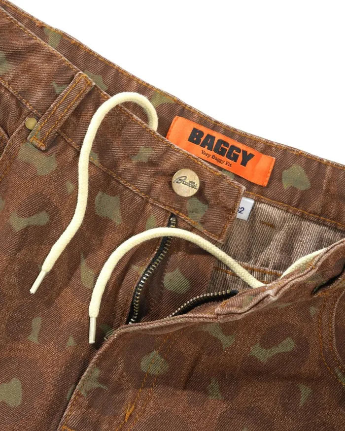 Butter Goods Pants Men Leopard Denim Jeans Rust Butter Goods Pants Men Leopard Denim Jeans Rust