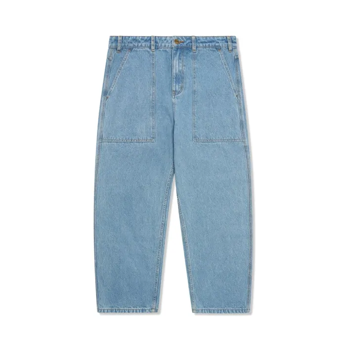 Butter Goods Pants Men Patch Pocket Denim Jeans Washed Indigo