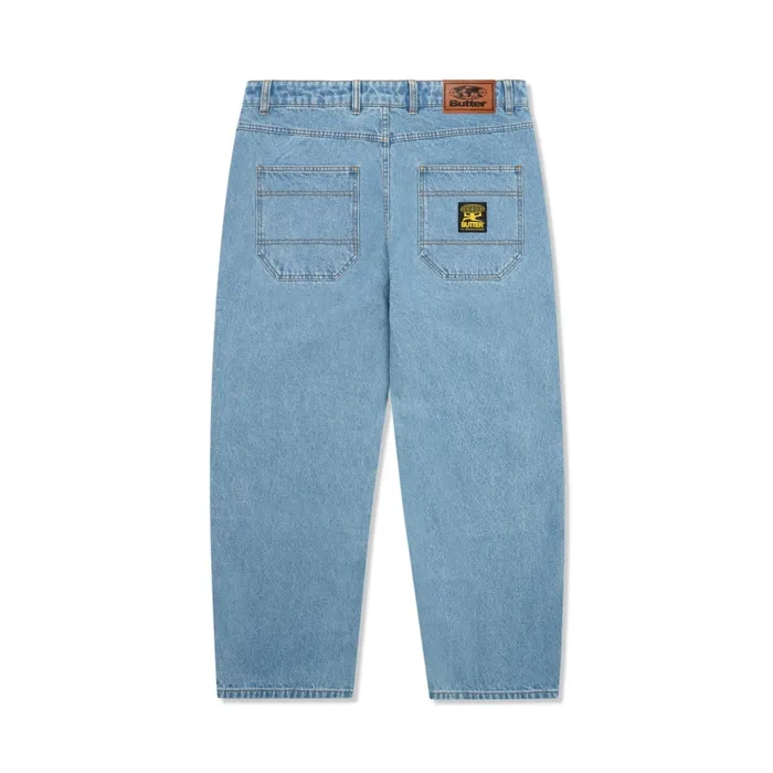 Butter Goods Pants Men Patch Pocket Denim Jeans Washed Indigo Butter Goods Pants Men Patch Pocket Denim Jeans Washed Indigo