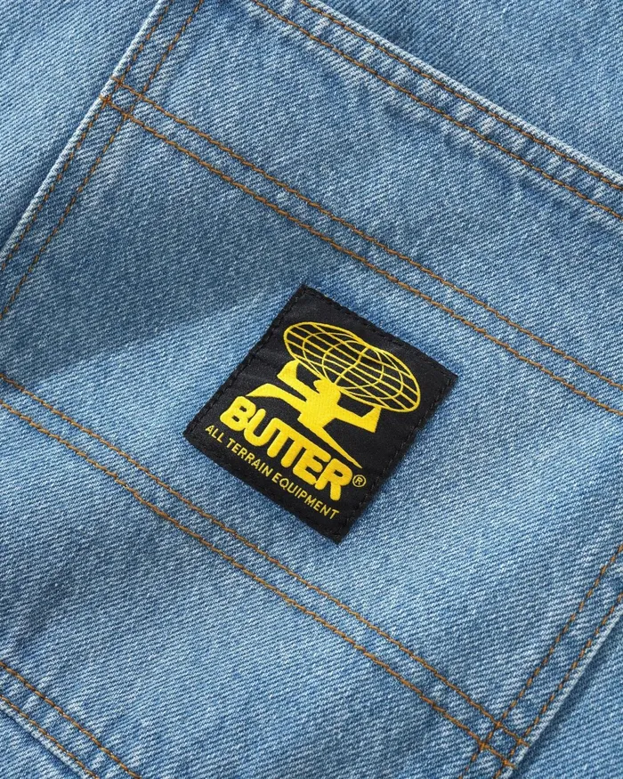 Butter Goods Pants Men Patch Pocket Denim Jeans Washed Indigo Butter Goods Pants Men Patch Pocket Denim Jeans Washed Indigo