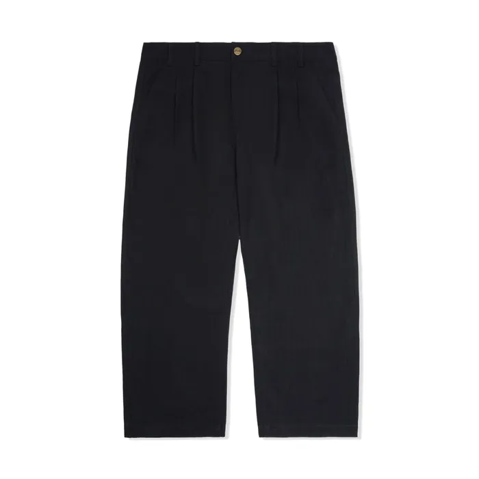 Butter Goods Pants Men Pleated Trousers Black
