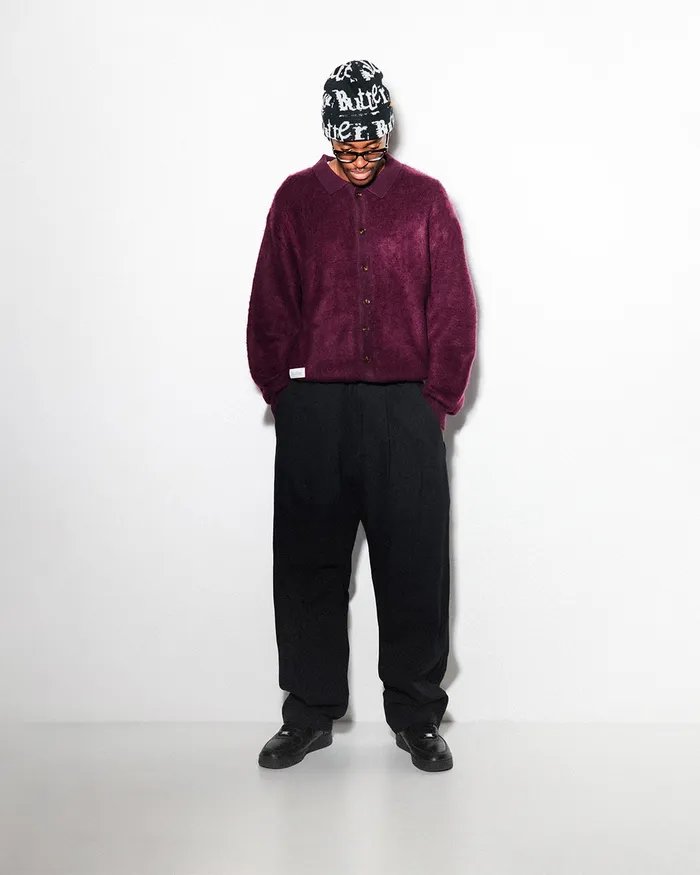 Butter Goods Pants Men Pleated Trousers Black