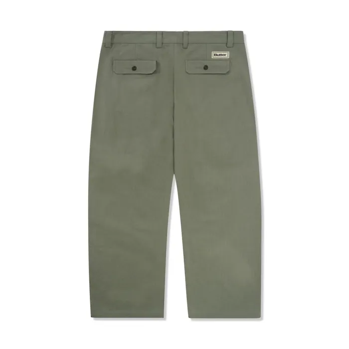Butter Goods Pants Men Pleated Trousers Moss Butter Goods Pants Men Pleated Trousers Moss